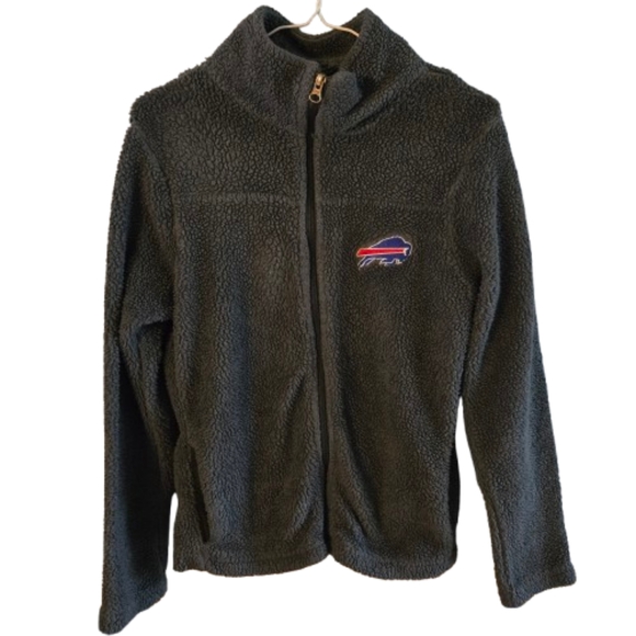 NFL Buffalo Bills Juniors Fleece Zip Up Jacket Size M 7/9 - Picture 1 of 8